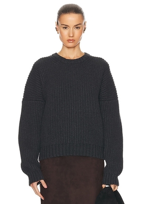 KHAITE Manuela Sweater in Storm - Charcoal. Size L (also in M).