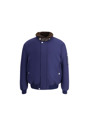 Brunello Cucinelli Blue Polyamide Bomber - L