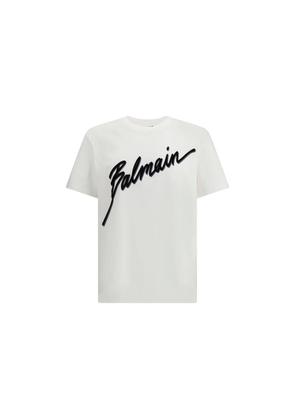 Balmain White Cotton T-Shirt - L