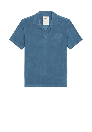 OAS Coronet Polo Terry Shirt in Blue - Blue. Size L (also in M, S).