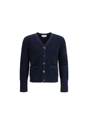 Thom Browne Blue Cotton Cardigan - 1