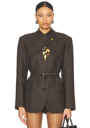 Monse Criss Cross Jacket in Brown - Brown. Size 4 (also in ).