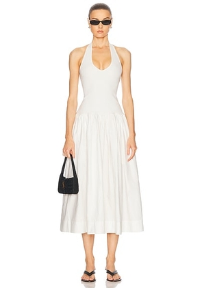 L'Academie by Marianna Kara Midi Dress in White - White. Size L (also in M, XL).