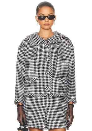 Marc Jacobs Gingham Tweed Jacket in Black Multi - Black. Size M (also in L, S, XS).