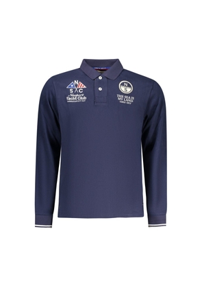 North Sails Blue Cotton Men's Polo - S