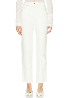 L'Academie by Marianna Elodie High Rise Ankle Jeans in Ecru - White. Size 29 (also in 28, 30).