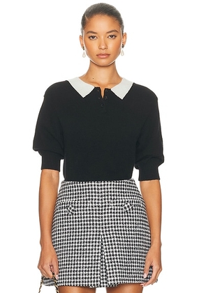 Marc Jacobs Trompe Loeil Polo Top in Black - Black. Size M (also in L).