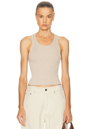 NILI LOTAN Lottie Tank Top in Stone - Cream. Size L (also in ).