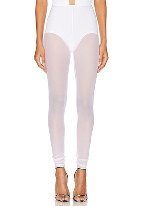 Norma Kamali Long Legging in Snow White - White. Size S (also in M, XL, XS).