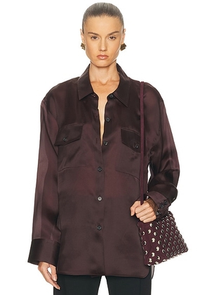 KHAITE Matteo Top in Almandine - Wine. Size M (also in L).