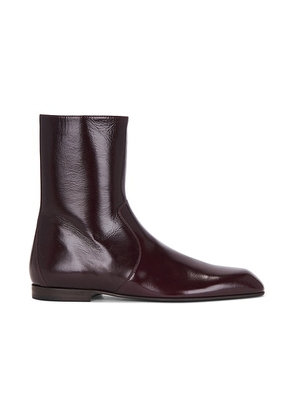 KHAITE Colt Ankle Boot in Bordeaux - Burgundy. Size 38 (also in 38.5, 39, 40, 41).