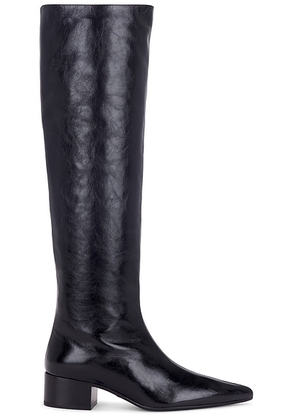 KHAITE Andee Knee High Boot in Black - Black. Size 36 (also in 36.5, 41).