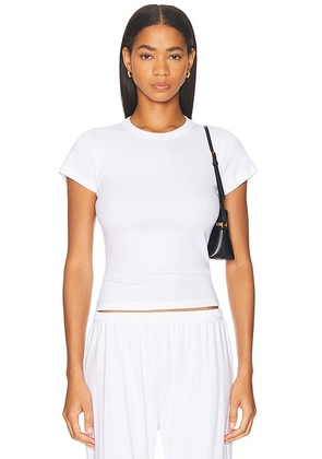 LESET Nando Slim Fit Tee in White - White. Size L (also in M, XL, XS).