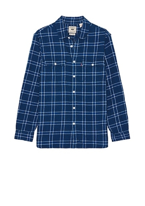 LEVI'S Jackson Worker Shirt in Lapis Blue - Royal. Size S (also in ).