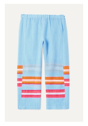 LEMLEM KIDS - Eskedar Striped Cotton-blend Gauze Pants - Blue - 8 years,6 years,4 years