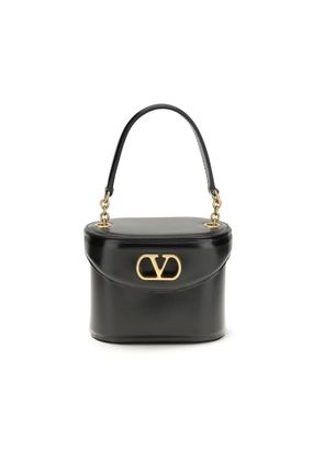 Valentino Garavani Black Calf Leather Bos Taurus Shoulder Bag
