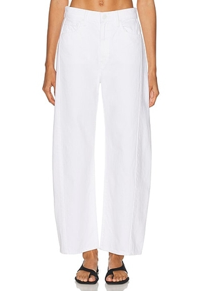 MOTHER The Full Pipe Ankle Jeans in Picket Fence - White. Size 27 (also in 26, 28, 29, 31, 32, 33).