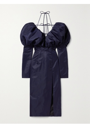 LAQUAN SMITH - Faille Halterneck Midi Dress - Blue - x small,small,medium,large,x large