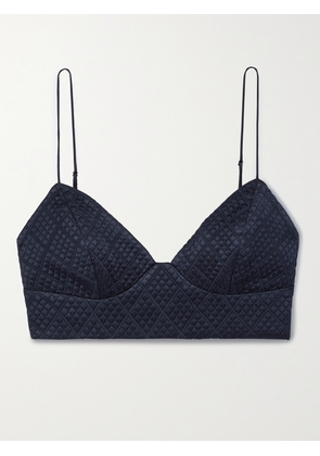 Adam Lippes - Matelassé Wool-blend Bralette - Blue - US0,US2,US4,US6,US8,US10,US12