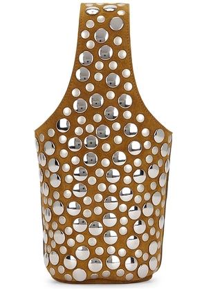 KHAITE Livia Small Multi Stud Bag in Mud - Brown. Size all.