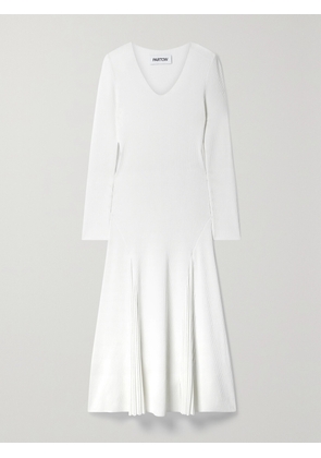 PARTOW - Maddox Ribbed-knit Midi Dress - Ecru - x small,small,medium,large