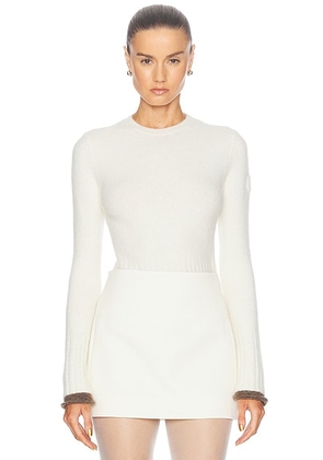 Moncler Long Sleeve Top in White - White. Size L (also in ).