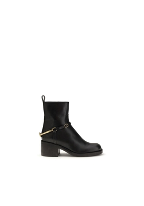 Chloé Black Lamb Ovis Aries Aries Ankle Boots - EU37.5/US7.5