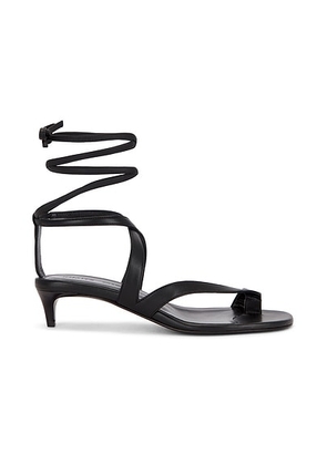 KHAITE Aimee Strappy Sandal in Black - Black. Size 38 (also in 36, 37.5, 38.5, 39, 39.5, 40).