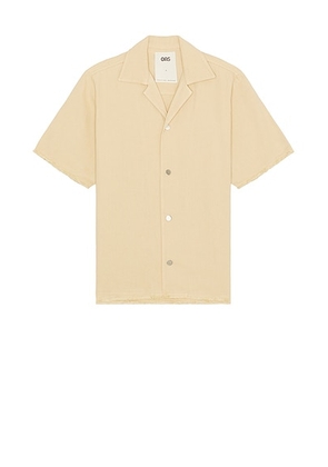 OAS Bodega Canvas Camp Shirt in Beige - Beige. Size L (also in M, S, XL/1X).