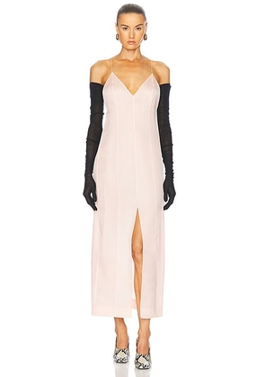 KHAITE Tully Dress in Soft Pink - Blush. Size 4 (also in 6).