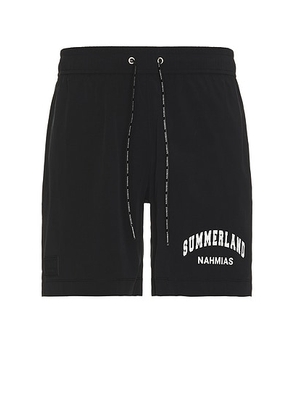 Nahmias Summerland Swim Trunks in Black - Black. Size S (also in M).