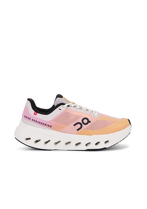 On Cloudsurfer Next Sneaker in Tangerine & Ivory - Orange. Size 10 (also in 5, 5.5, 8.5, 9, 9.5).