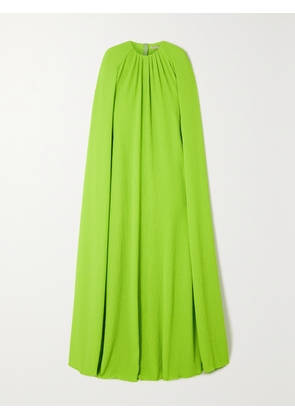 Emilia Wickstead - Liv Cape-effect Seersucker Gown - Green - UK 6,UK 8,UK 10,UK 12,UK 14,UK 16,UK 18