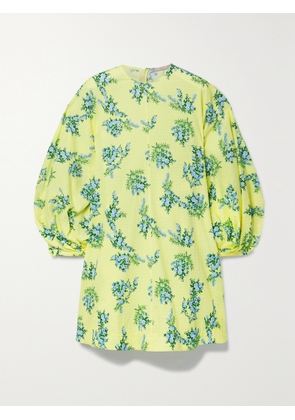 Emilia Wickstead - Nelson Floral-print Fil Coupé Cotton-blend Mini Dress - Yellow - UK 6,UK 8,UK 10,UK 12,UK 14,UK 16,UK 18