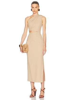 Max Mara Nievo Dress in Caramel - Beige. Size 0 (also in 2, 4, 6).