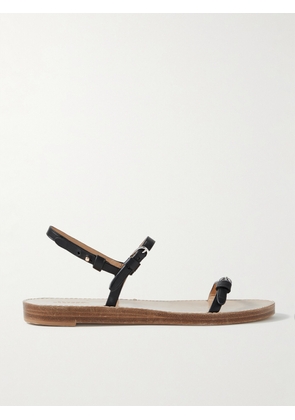 Gabriela Hearst - Steward Leather Slingback Sandals - Black - IT35,IT35.5,IT36,IT36.5,IT37,IT37.5,IT38,IT38.5,IT39,IT39.5,IT40,IT40.5,IT41,IT41.5,IT42