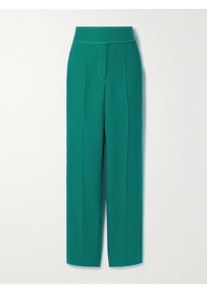 Christopher John Rogers - Pleated Crepe Straight-leg Pants - Green - US0,US2,US4,US6,US8,US10,US12,US14