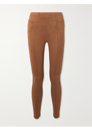 Spanx - Faux Suede Leggings - Brown - XS,S,M,L,XL,2XL,3XL,4XL