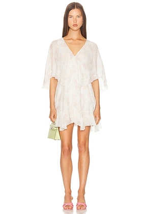 LoveShackFancy Avaline Dress in White Peach - White. Size S (also in L, M, XS).