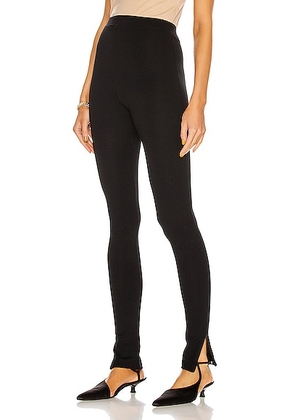 Toteme Zip Legging in Black - Black. Size L (also in M, XL, XS).