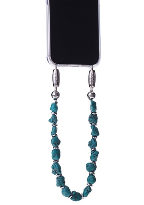 Ossa Linked Gemstone Wristlet in Turquoise - Blue. Size all.