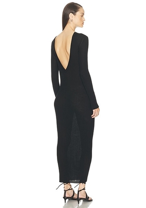 KHAITE Sigrid Dress in Black - Black. Size L (also in M, S, XS).