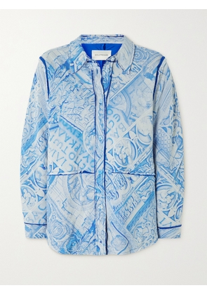 HOLZWEILER - Bino Printed Ecovero Jacket - Blue - xx small,x small,small,medium,large,x large