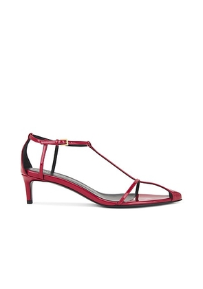 KHAITE Bella T-strap 45 Sandal in Fire Red - Red. Size 37.5 (also in 36, 37, 38, 38.5, 40, 41).