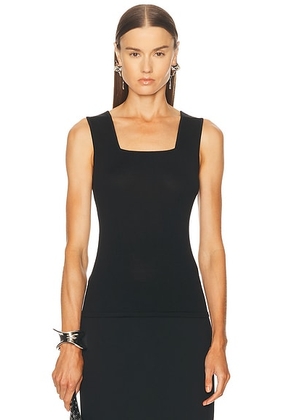 KHAITE Sani Top in Black - Black. Size M (also in S, XS).