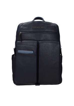 Piquadro Blue Leather Backpack