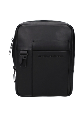 Piquadro Black Leather Crossbody Bag