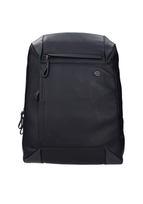 Piquadro Blue Leather Backpack