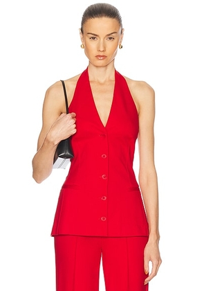 L'Academie by Marianna Kain Vest Top in Red - Red. Size L (also in M, S, XL, XS, XXS).