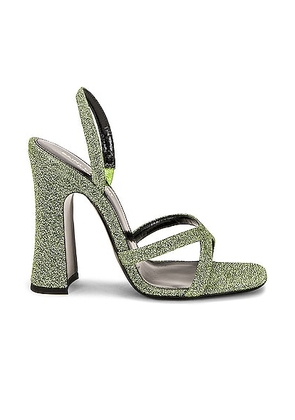Saint Laurent Arancha 110 Heeled Sandals in Crystal Jade Green - Green. Size 36 (also in 36.5, 37, 38, 38.5, 39.5, 41).